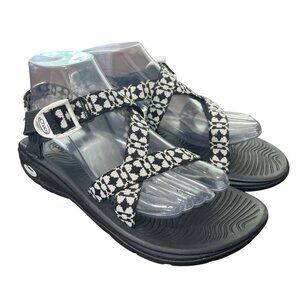 Chaco Womens ZVolv 2 Sandals Black White Geometric Print Hiking Size 8